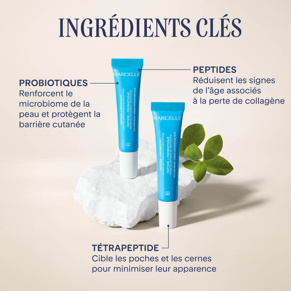 Peptide + Probiotique crème contour yeux fermeté, antiride et antipoche