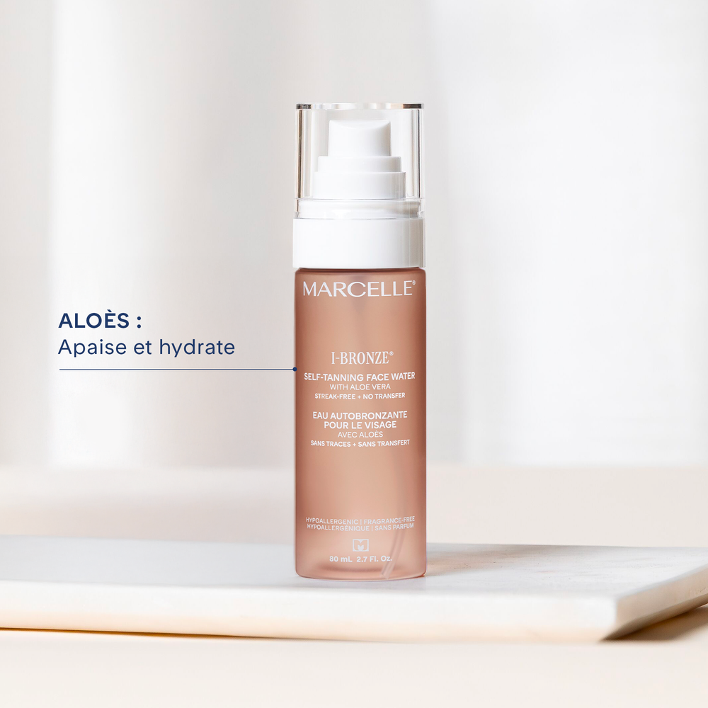 I-Bronze Eau autobronzante pour le visage avec aloès