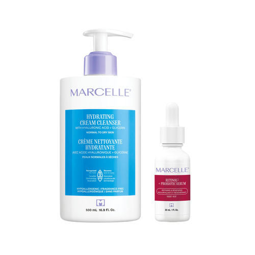 Duo Crème nettoyante hydratante + Sérum de nuit retinol³ et probiotique