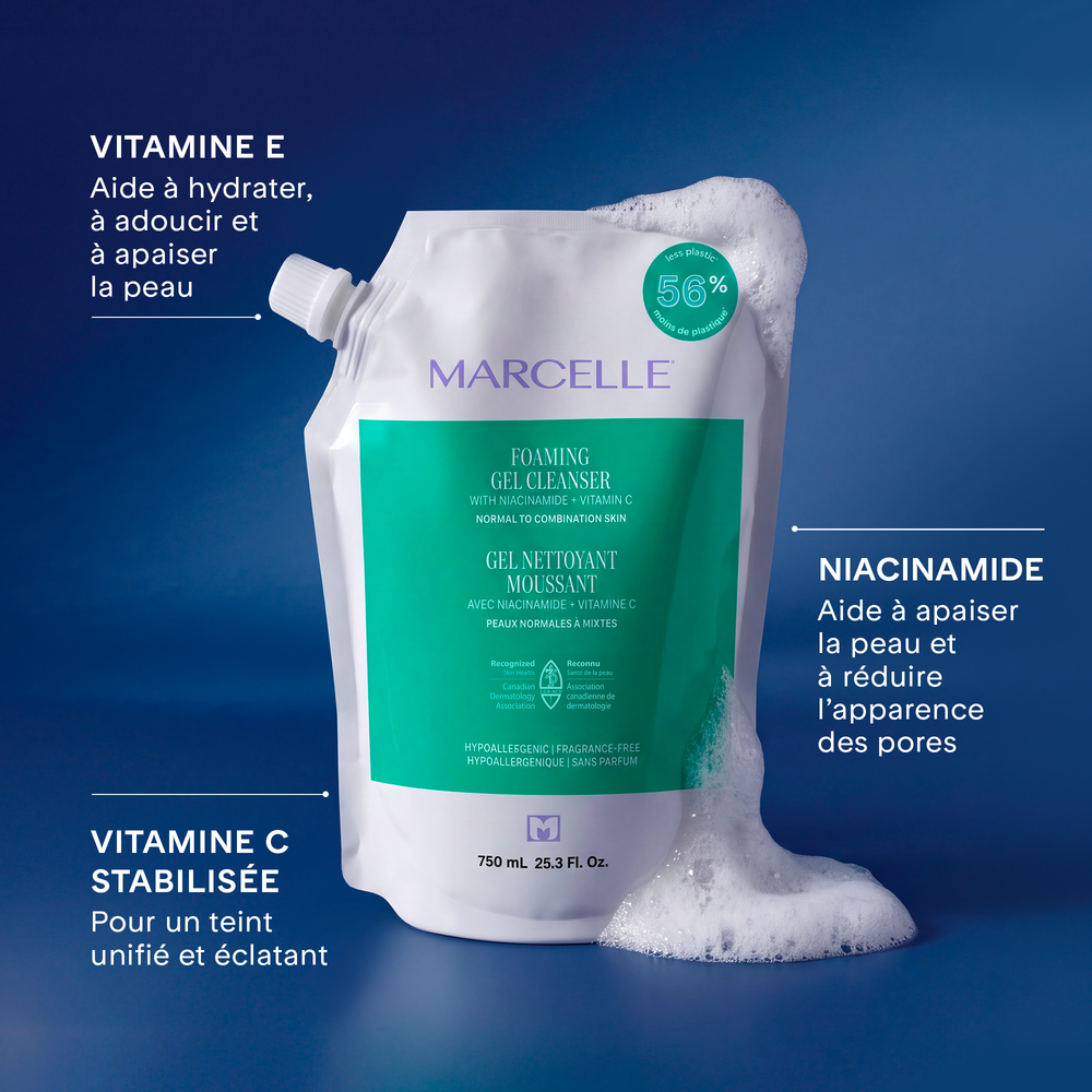 Gel nettoyant moussant – 750 mL