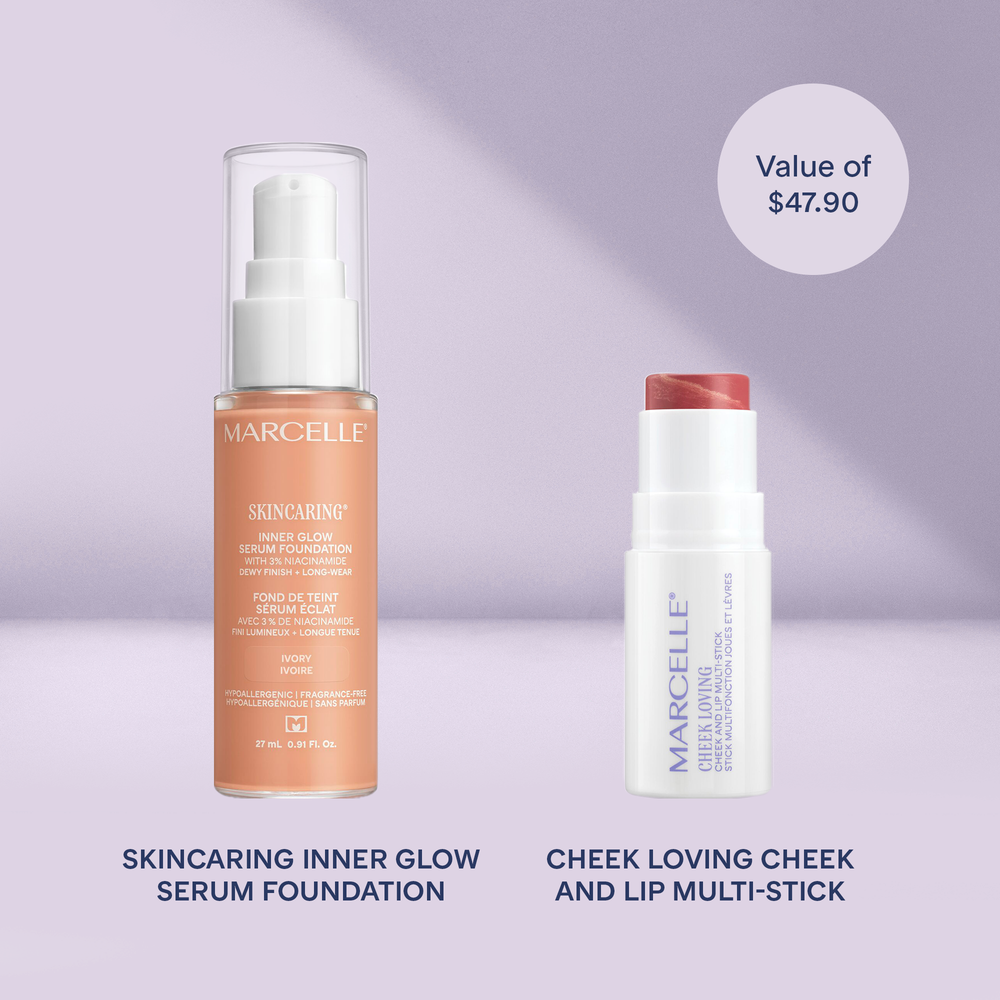 Bundle Skincaring Inner Glow Serum Foundation + Cheek Loving Cheek and Lip Multi-Stick