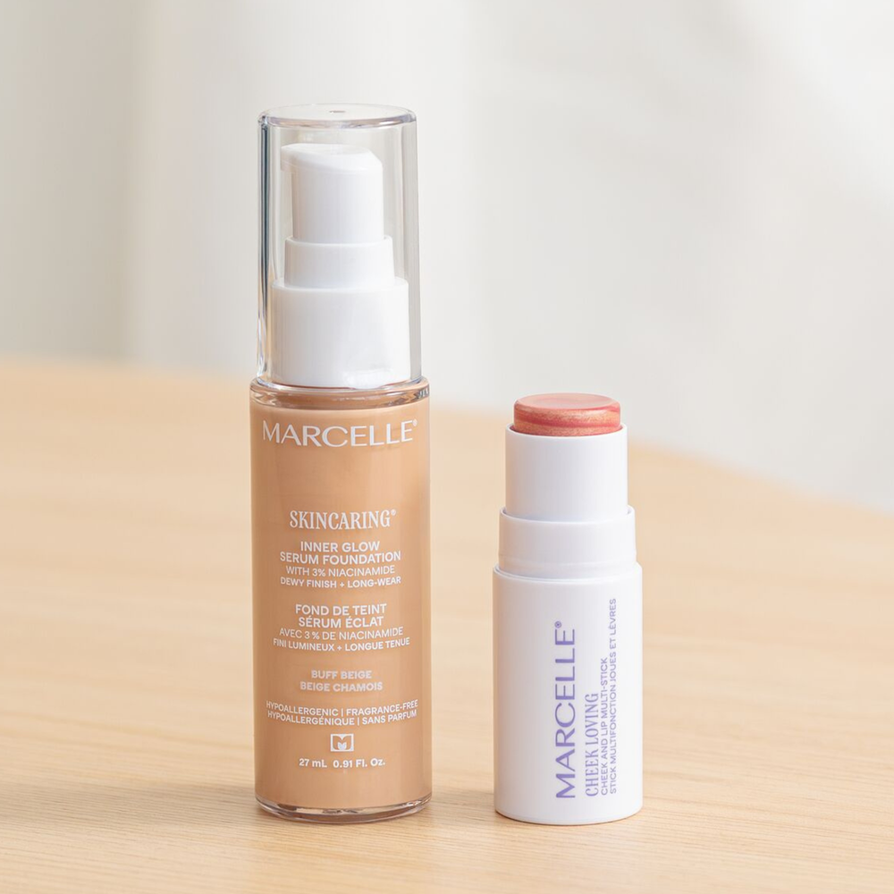 Bundle Skincaring Inner Glow Serum Foundation + Cheek Loving Cheek and Lip Multi-Stick