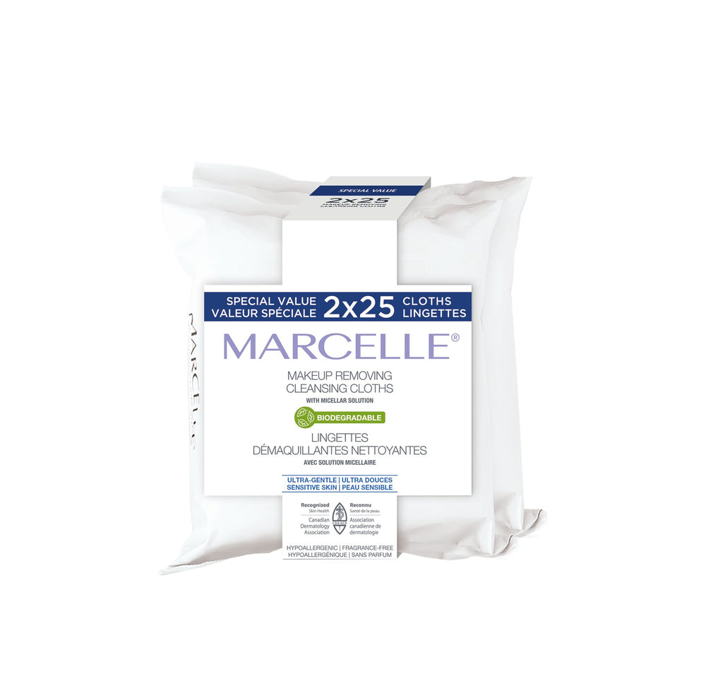 Biodegradable Ultra-Gentle Makeup Removing Cleansing Cloths with Recyclable Pouch - Special Value