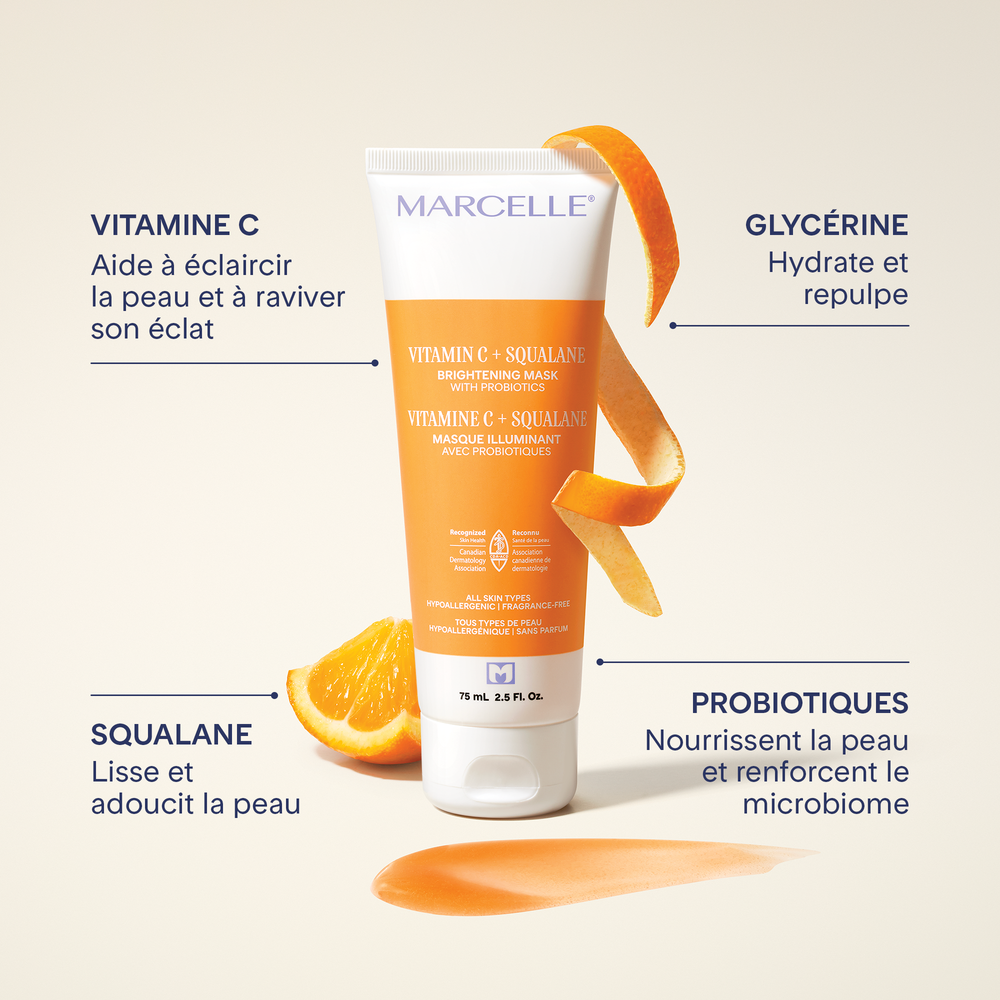 Vitamine C + Squalane Masque illuminant avec probiotiques