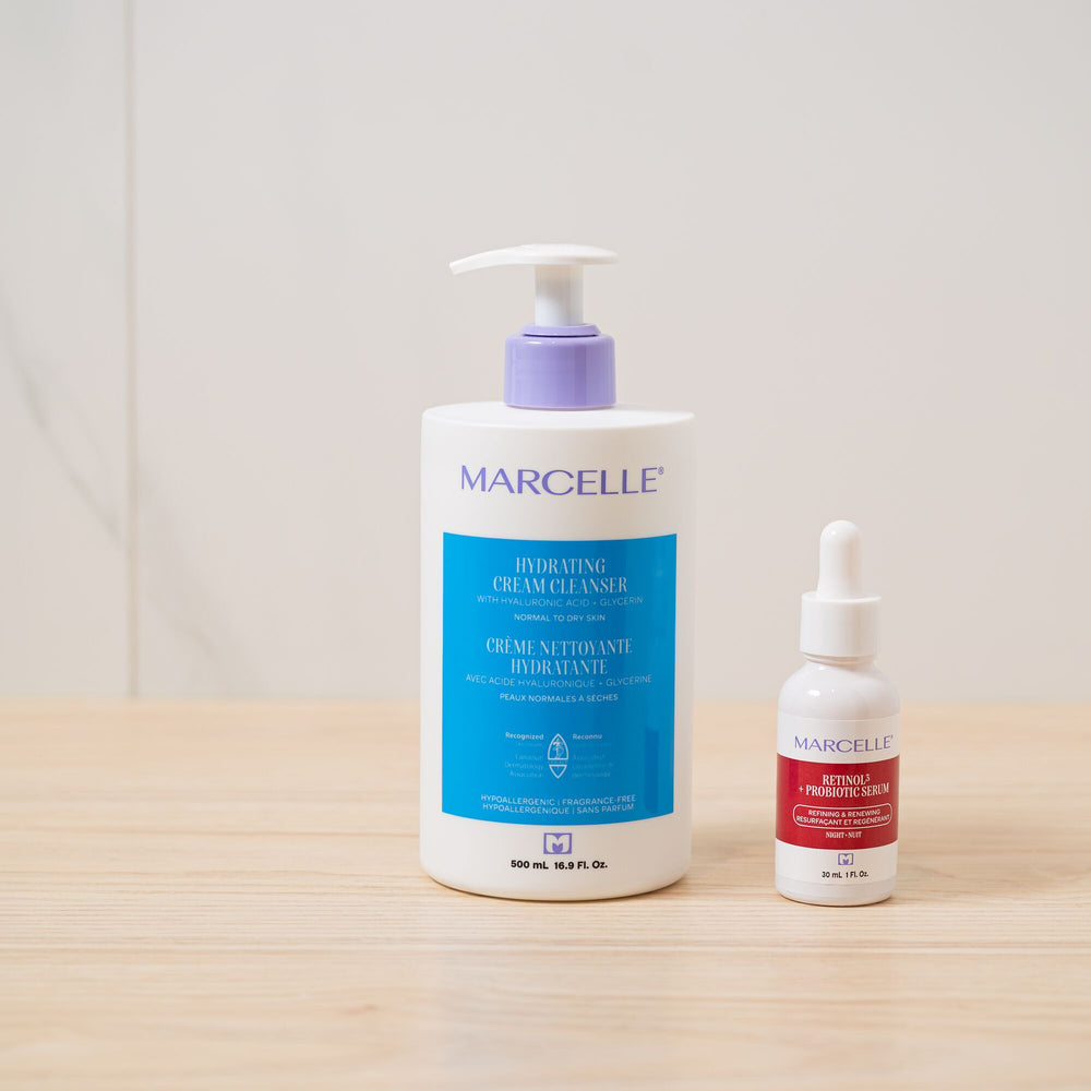 Bundle Hydrating Cream Cleanser + Retinol³ + Probiotic Night Serum 30 ML