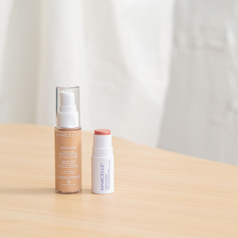 Bundle Skincaring Inner Glow Serum Foundation + Cheek Loving Cheek and Lip Multi-Stick