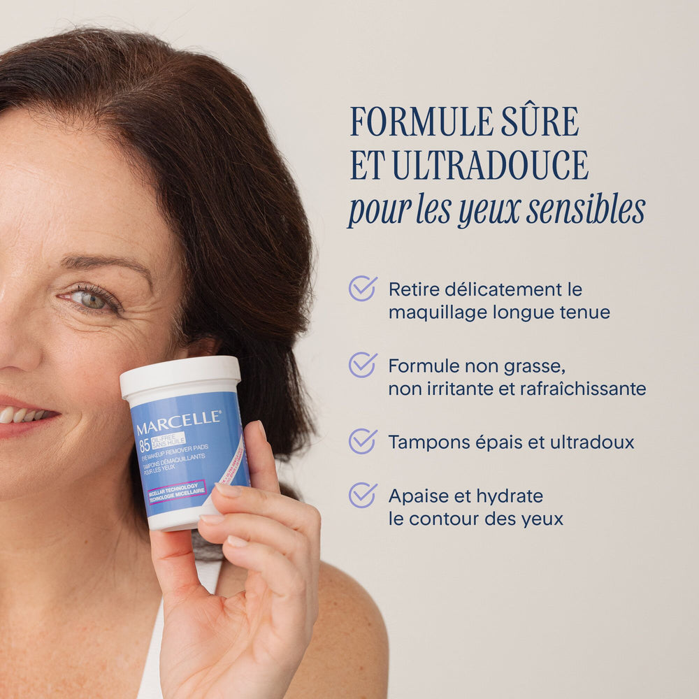 Tampons démaquillants pour les yeux sans huile