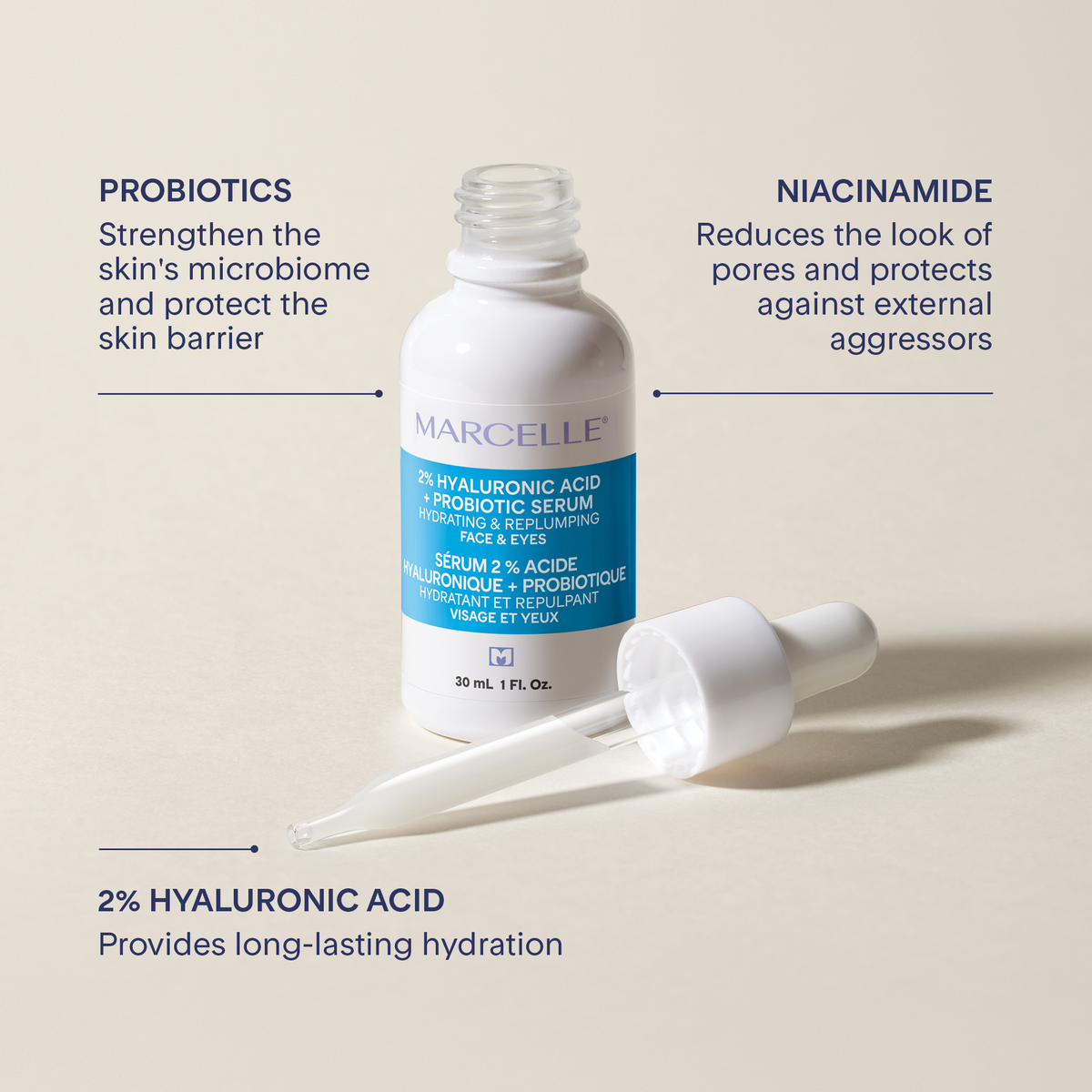 2% Hyaluronic Acid + Probiotic Serum 30 mL