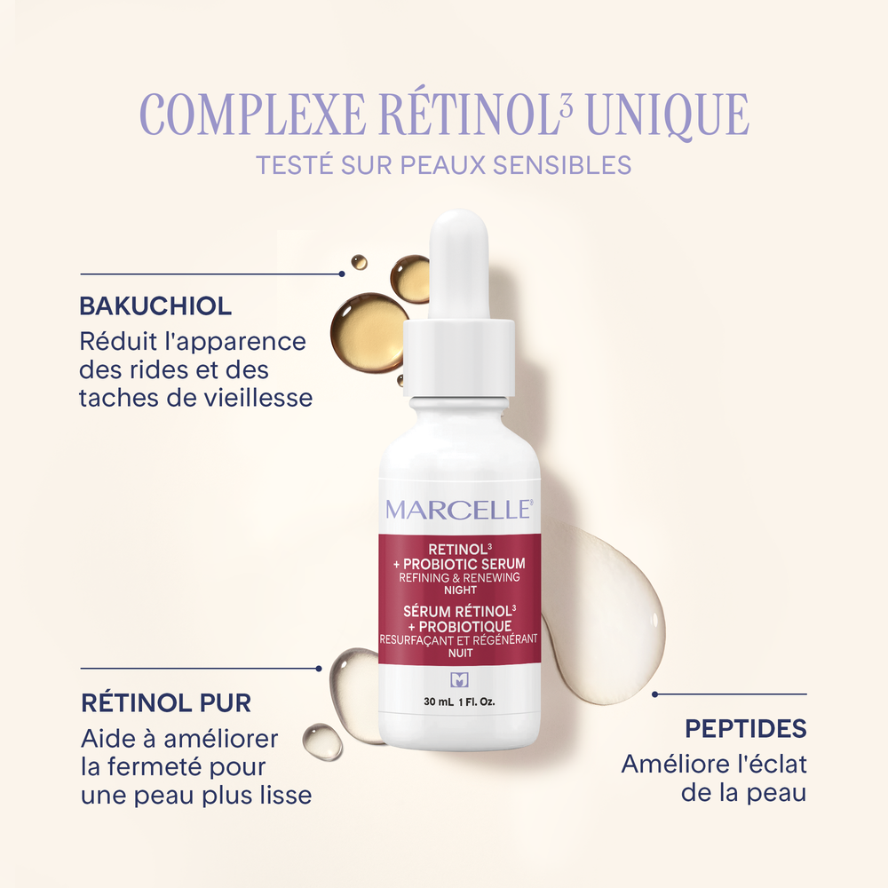 Sérum de nuit retinol³ + probiotique 30 ML