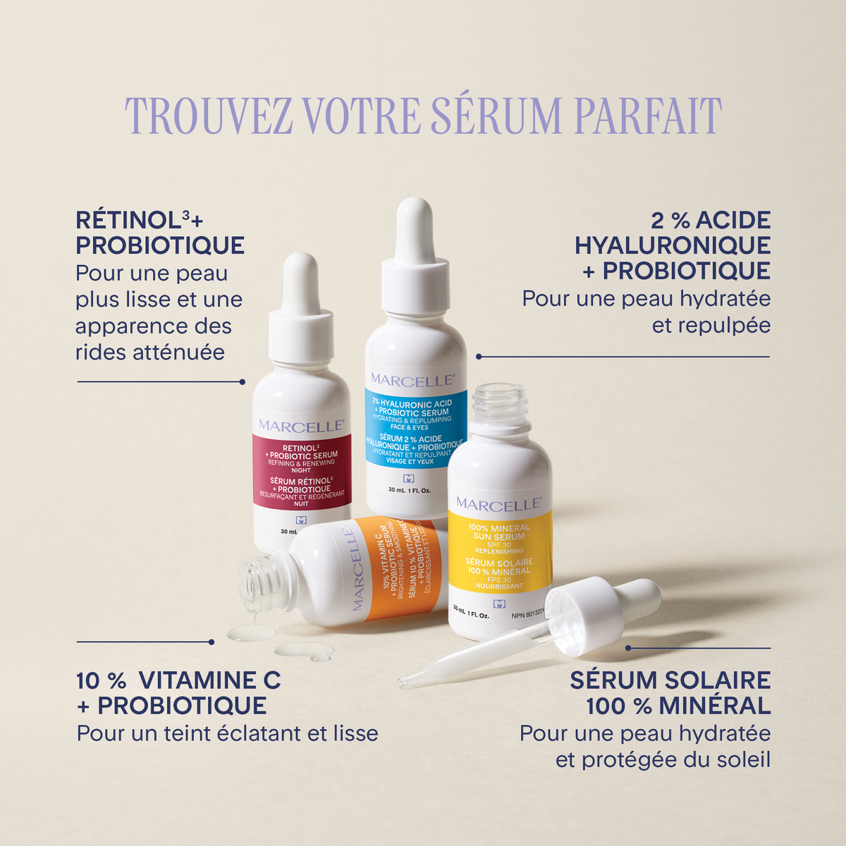 Sérum 10% vitamine C + probiotiques - 30mL