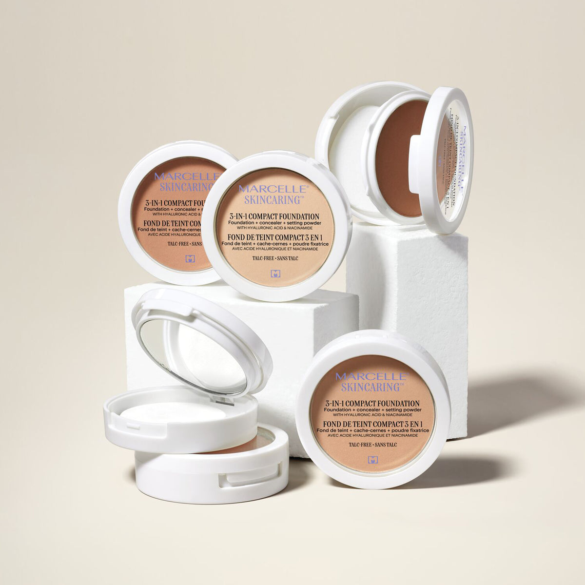 Fond de teint compact 3 en 1 Skincaring